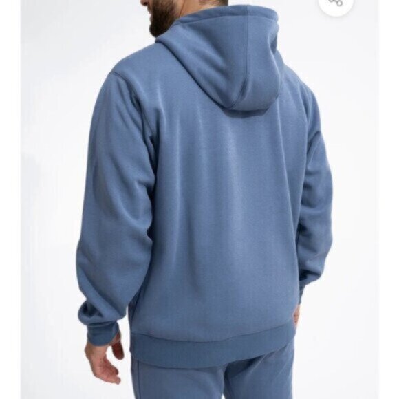 NWT Swet Tailor Men's Blue Stretch Fleece Zip Hoodie Size Medium - Picture 2 of 6